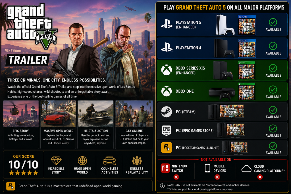 Grand Theft Auto 5 Trailer