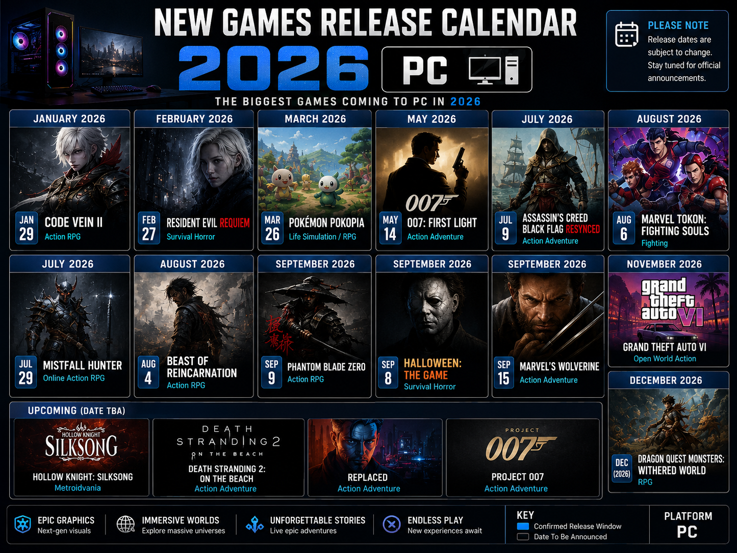 new games release calendar in 2026